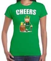 Cheers st patricks day kostuum groen dames t-shirt