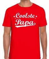 Coolste papa cadeau rood heren t-shirt