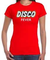 Disco party disco fever rood dames t-shirt