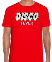 Disco party disco fever rood heren t-shirt