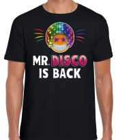 Funny emoticon mister disco is back zwart heren t-shirt