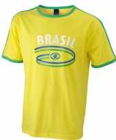 Geel heren brazilie t-shirt 10048393