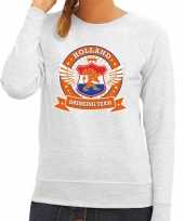 Grijs holland drinking team sweater grijs dames t-shirt