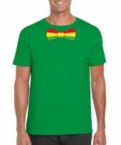 Groen limburgse vlag strik heren t-shirt