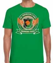 Groen st patricks day drinking team heren t-shirt