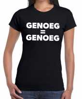 Groningen protest genoeg is genoeg zwart dames t-shirt