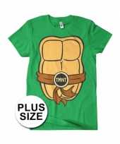 Grote maat ninja turtles verkleed heren t-shirt