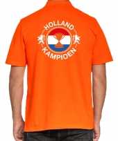 Grote maten holland kampioen beker oranje polo holland nederland supporter ek wk heren t-shirt