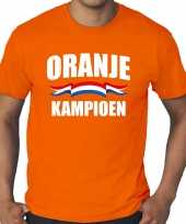 Grote maten oranje holland nederland supporter oranje kampioen ek wk heren t-shirt