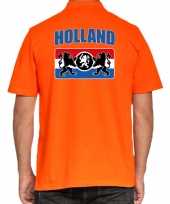 Grote maten oranje polo holland nederland supporter een nederlands wapen ek wk heren t-shirt