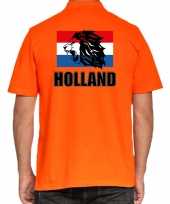 Grote maten oranje polo leeuw vlag holland nederland supporter ek wk heren t-shirt