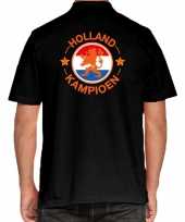 Grote maten zwart polopolo holland nederland supporter holland kampioen leeuw ek wk voor t-shirt