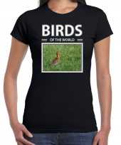 Gruttos dieren foto birds of the world zwart dames t shirt