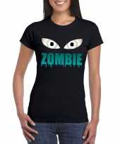 Halloween halloween zombie ogen zwart dames t-shirt
