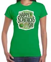 Happy st patricks day st patricks day kostuum groen dames t-shirt