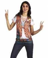 Hippie opdruk dames t-shirt