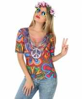 Hippie verkleed dames t-shirt