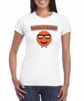 Holland coole smiley wit dames t-shirt