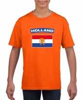 Hollandse vlag oranje kinderen t-shirt
