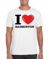I love badminton wit heren t-shirt