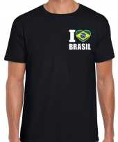 I love brasil brazilie zwart borst heren t-shirt