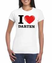 I love darten wit dames t-shirt