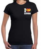 I love espana spanje zwart borst dames t-shirt