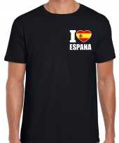 I love espana spanje zwart borst heren t-shirt