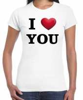 I love you valentijn wit dames t-shirt