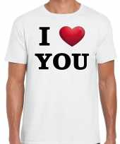 I love you valentijn wit heren t-shirt