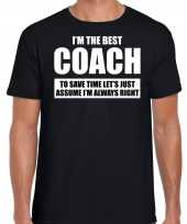 I m the best coach zwart heren beste coach cadeau t-shirt