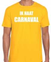 Ik haat carnaval verkleed outfit geel heren t-shirt