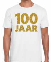 Jaar goud glitter verjaardag jubileum kado wit heren t-shirt 10154845
