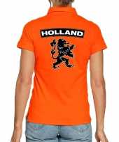 Koningsdag polo holland grote leeuw oranje dames t-shirt