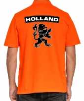 Koningsdag polo holland grote leeuw oranje heren t-shirt