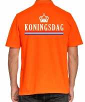 Koningsdag polo vlag oranje heren t-shirt