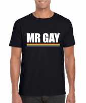 Lgb zwart mister gay heren t-shirt