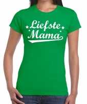 Liefste mama cadeau groen dames t-shirt
