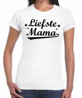 Liefste mama cadeau wit dames t-shirt