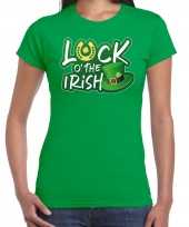 Luck of the irish st patricks day kostuum groen dames t-shirt