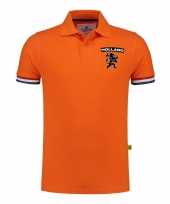Luxe holland supporter polo oranje leeuw borst grams heren tijdens ek wk t-shirt