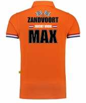 Luxe zandvoort juicht max coureur supporter race fan polo grams oranje t-shirt