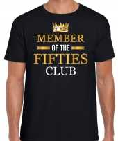 Member of the fifties club verjaardag cadeau jaar zwart heren t-shirt