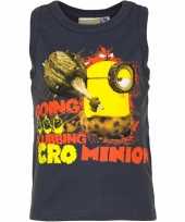 Minions mouwloos donkerblauw t-shirt
