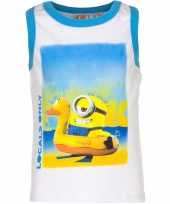 Minions mouwloos wit t-shirt
