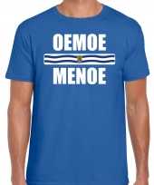 Oemoe menoe vlag zeeland s zeeuws dialect blauw heren t-shirt