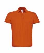 Oranje grote maten polo polo basic katoen heren t-shirt
