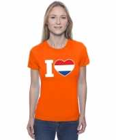 Oranje i love holland dames t-shirt