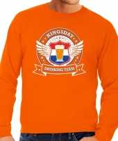 Oranje kingsday drinking team sweater heren t-shirt