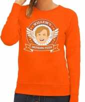 Oranje koningsdag willem drinking team sweater dames t-shirt